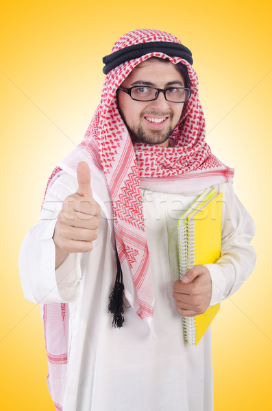Youn arab student isolated on white Stock photo © Elnur
