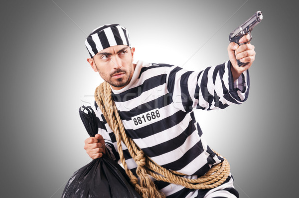 Stockfoto: Crimineel · gestreept · uniform · veiligheid · recht