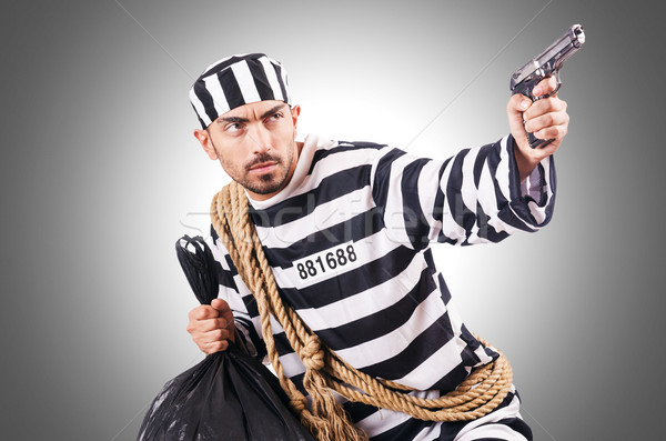 Criminal a rayas uniforme seguridad ley Foto stock © Elnur