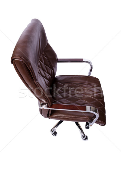 Brown leather office chair isolated on white Stock photo © Elnur