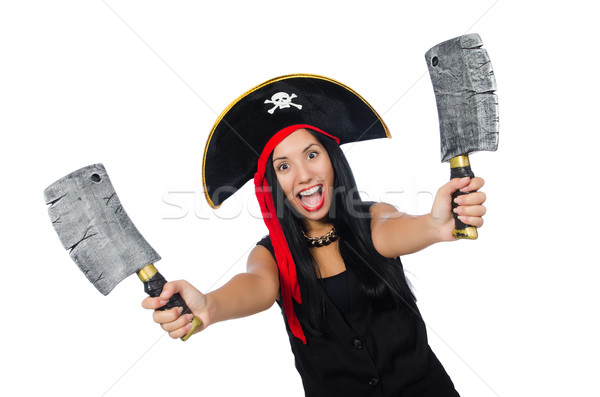 Woman pirate isolated on white Stock photo © Elnur