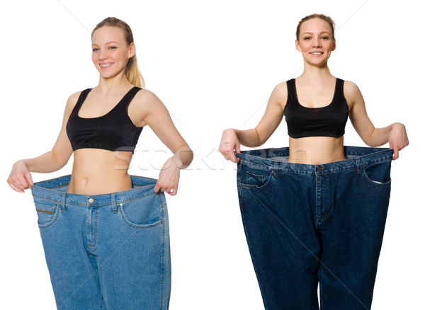 Composite photo of woman in dieting concept Stock photo © Elnur