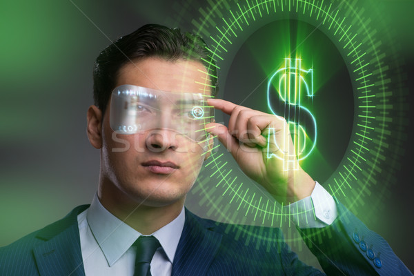Future of currency trading with businessman Stock photo © Elnur