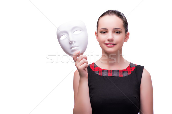 The young woman with mask isolated on white Stock photo © Elnur