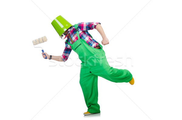 Funny painter isolated on white Stock photo © Elnur