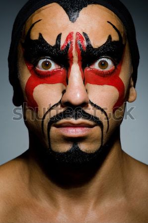 Funny devil against dark background Stock photo © Elnur