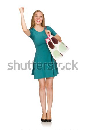 Woman giving thumbs up isolated on white Stock photo © Elnur