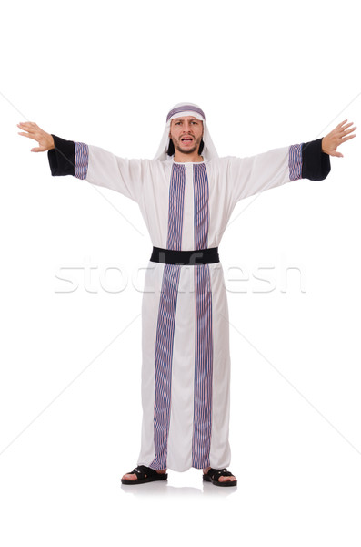 Concept with arab man isolated on white Stock photo © Elnur
