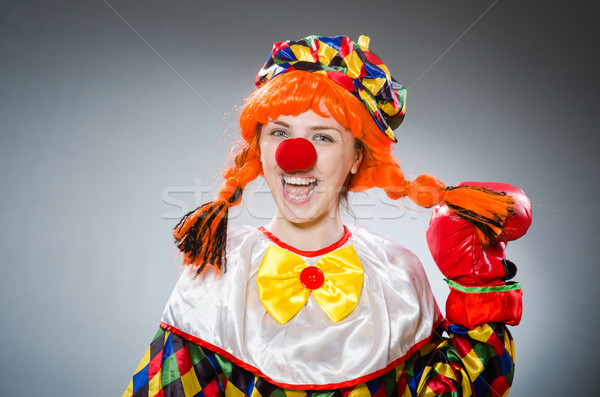 Grappig clown komisch glimlach gelukkig sport Stockfoto © Elnur