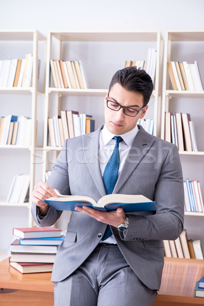 Business law student working studying in the library Stock photo © Elnur