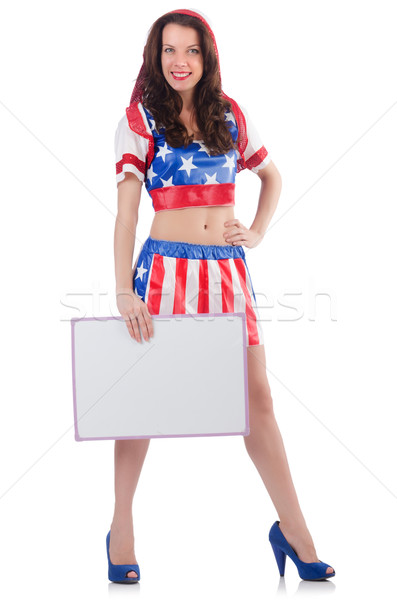 Woman boxer in uniform with US symbols Stock photo © Elnur