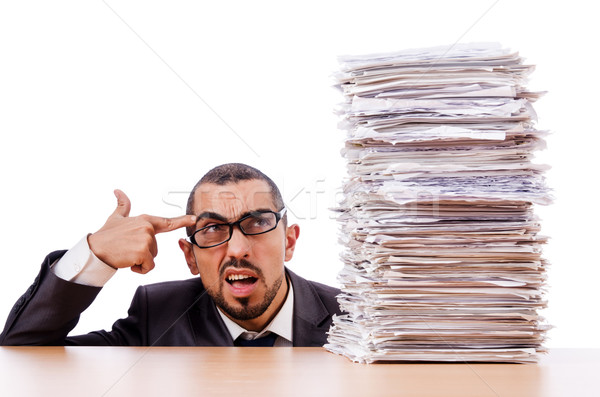 Man with too much work to do Stock photo © Elnur