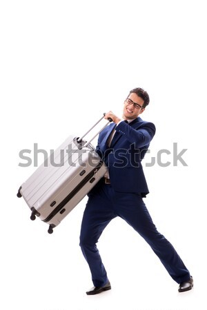 Businessman with shackles on white Stock photo © Elnur