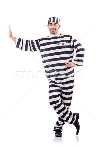 Convict criminal in striped uniform Stock photo © Elnur