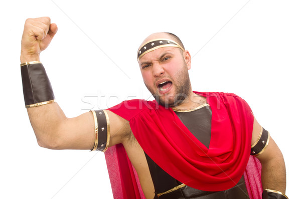 Gladiator odizolowany biały człowiek tle studio Zdjęcia stock © Elnur