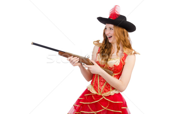 Woman pirate isolated on white Stock photo © Elnur