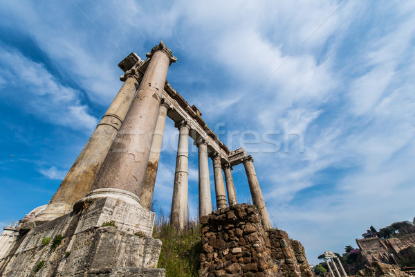 Ruínas antigo romani verão dia céu Foto stock © Elnur