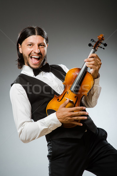 Mann spielen Violine musikalische Kunst funny Stock foto © Elnur