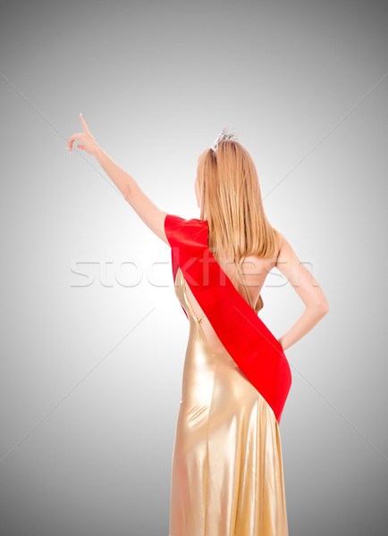 Beauty queen at contest against the gradient  Stock photo © Elnur