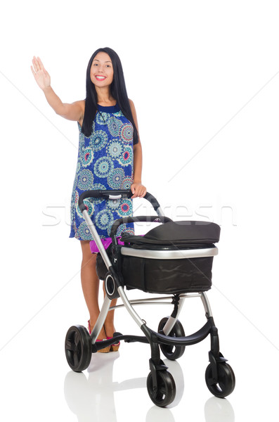 Happy mom with her baby in pram  Stock photo © Elnur