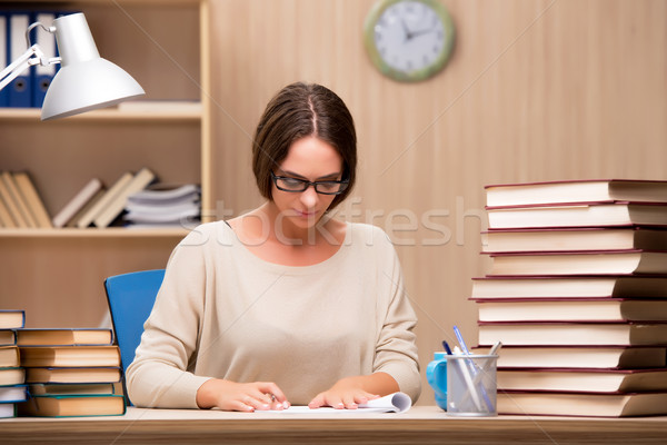 Young student preparing for university exams Stock photo © Elnur