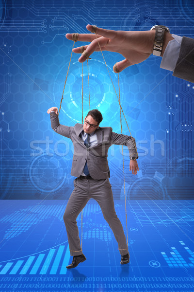 Zakenman marionet gemanipuleerd baas business man Stockfoto © Elnur