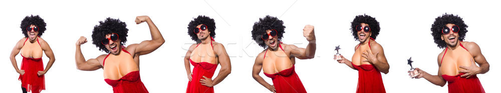Funny man isolated on the white Stock photo © Elnur