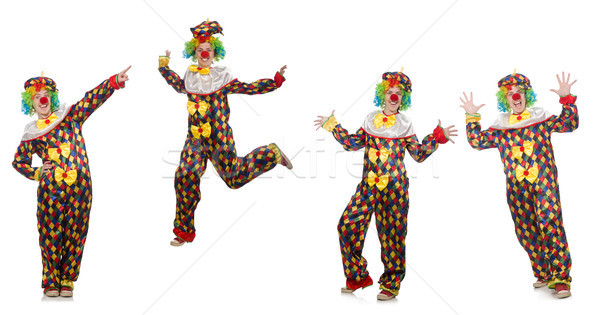 Set clown foto isolato bianco sorriso Foto d'archivio © Elnur
