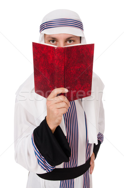 Arab man with book isolated on white Stock photo © Elnur