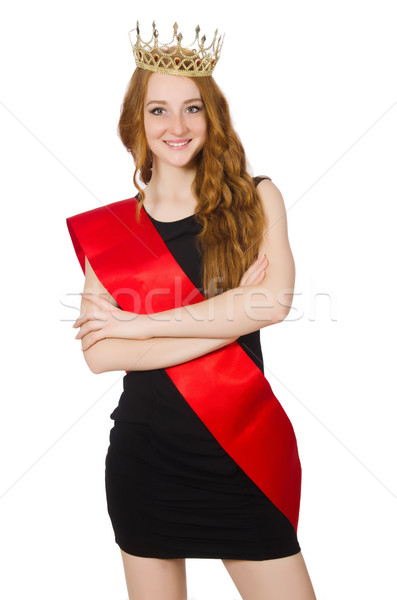 Beauty contest winner isolated on the white Stock photo © Elnur