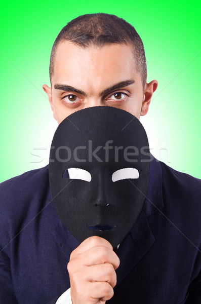 Man with mask isolated on white Stock photo © Elnur