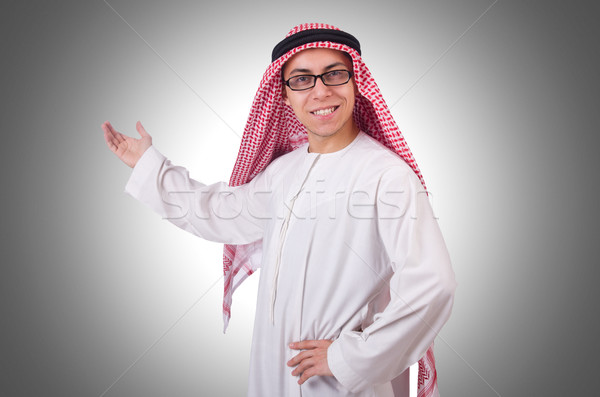 Young arab man isolated on white Stock photo © Elnur