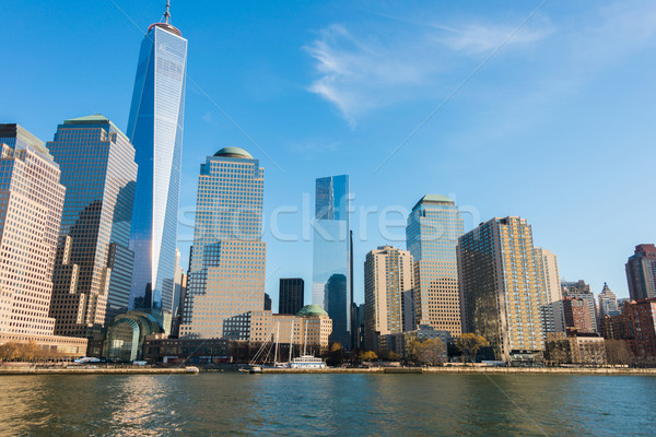 Panorama centrum Manhattan business hemel gebouw Stockfoto © Elnur