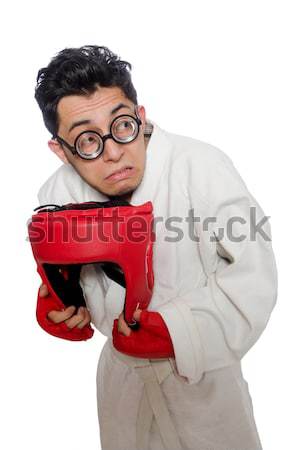 Businessman with dynamite against the gradient Stock photo © Elnur