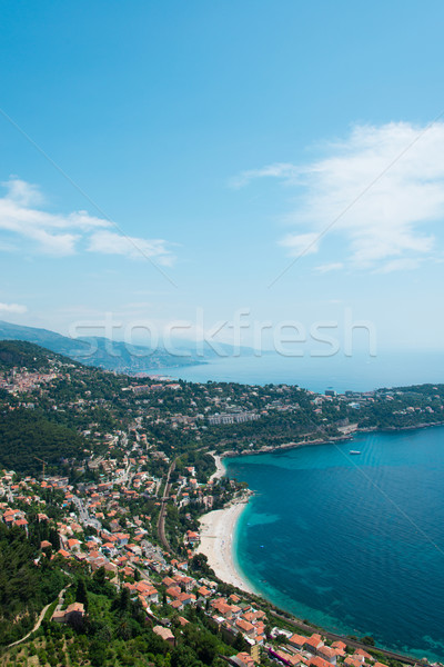 Aerial view of Menton town in French Riviera Stock photo © Elnur