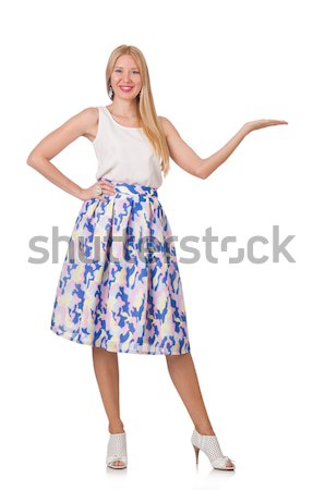 Woman cheerleader isolated on the white Stock photo © Elnur