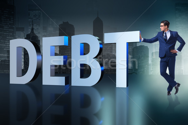 Businessman in debt business concept Stock photo © Elnur