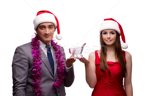 Pair in online christmas shopping concept Stock photo © Elnur
