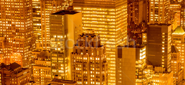 View of New York Manhattan during sunset hours Stock photo © Elnur