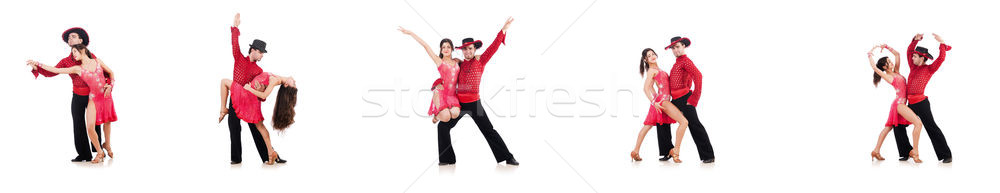 пару танцоры изолированный белый музыку человека Сток-фото © Elnur
