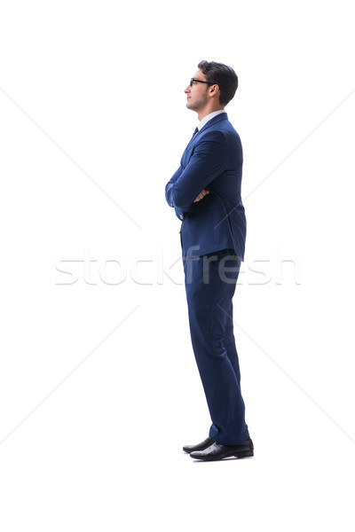 Businessman walking standing side view isolated on white backgro Stock photo © Elnur