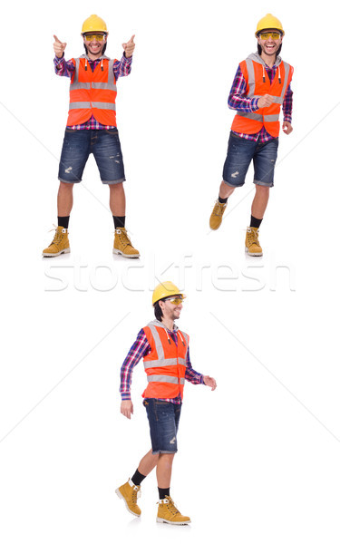 Funny engineer isolated on the white white Stock photo © Elnur