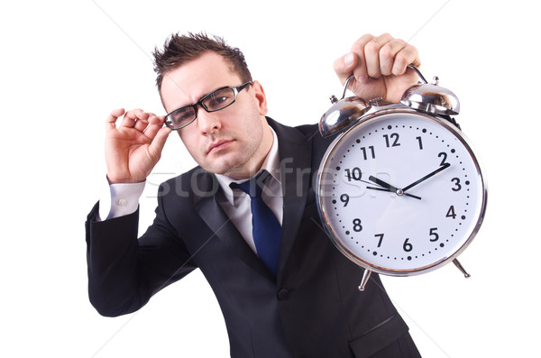 Empresário relógio isolado branco escritório homem Foto stock © Elnur