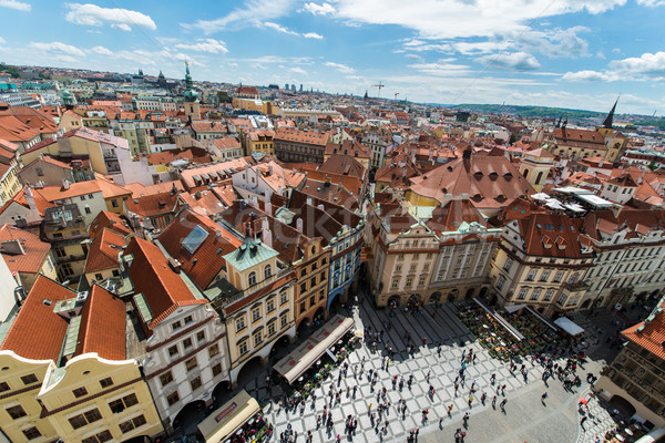Ansicht Prag hellen Sommer Tag Himmel Stock foto © Elnur