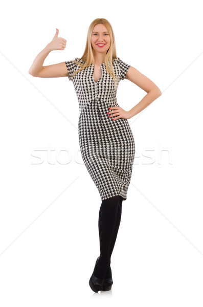 Woman giving thumbs up isolated on white Stock photo © Elnur