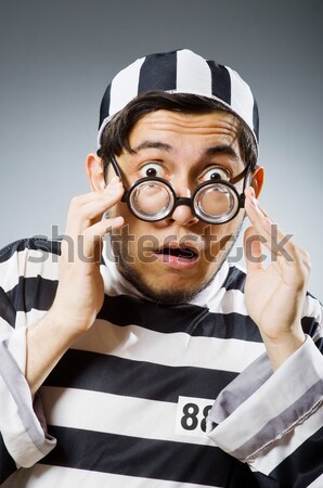 Stock photo: Prison inmate in funny concept