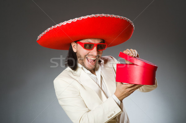 Person wearing sombrero hat in funny concept Stock photo © Elnur