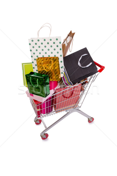 Shopping cart trolley isolated on the white background Stock photo © Elnur