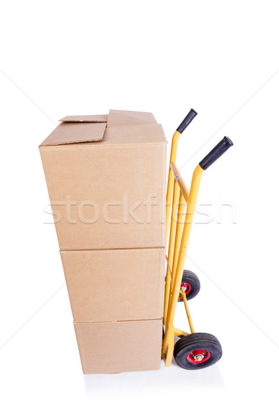 Shipping cart isolated on the white background Stock photo © Elnur