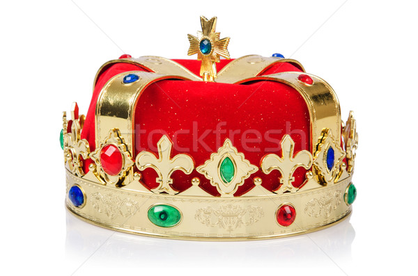 Stock photo: King crown isolated on white